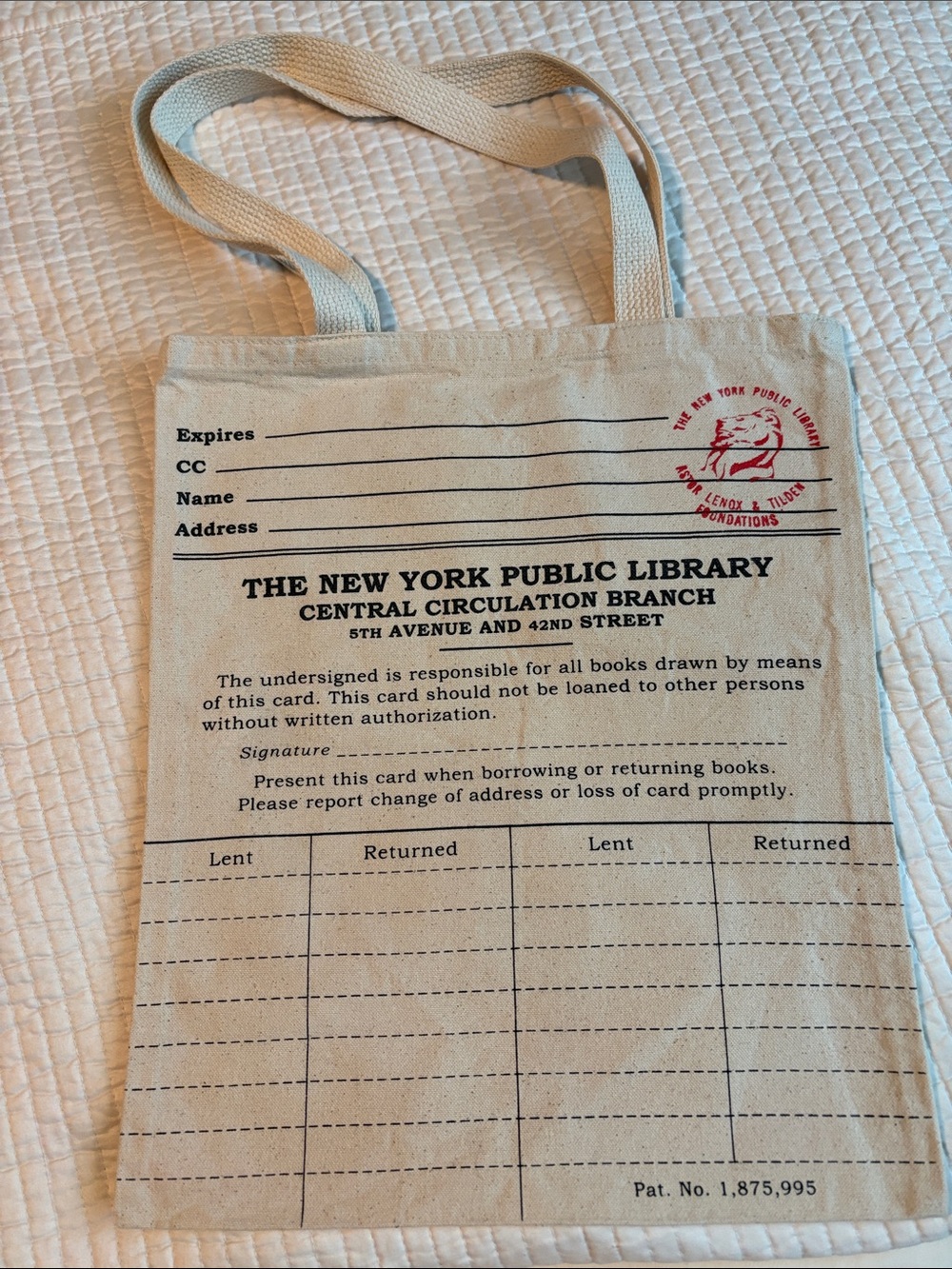 The New York Public Library Canvas Tote Bag - Natural